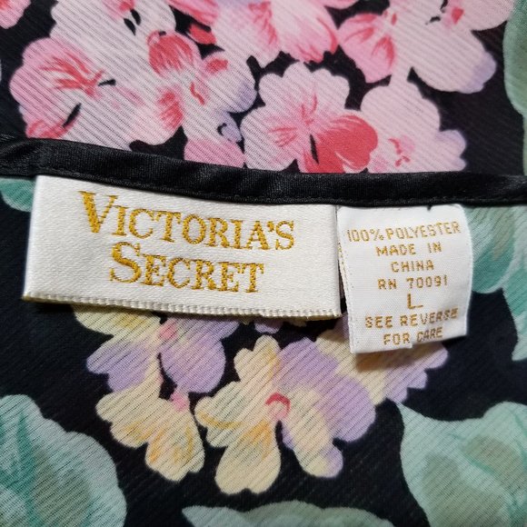 Victoria's Secret teddy Large floral print ruffle trim snap crotch VINTAGE - Picture 12 of 13